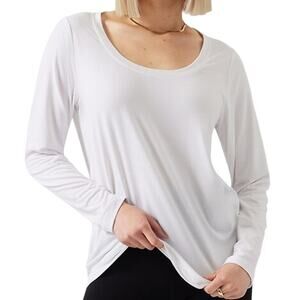 Athleta Stratus II Tee Top White Women's Size 1X New With Tags Condition